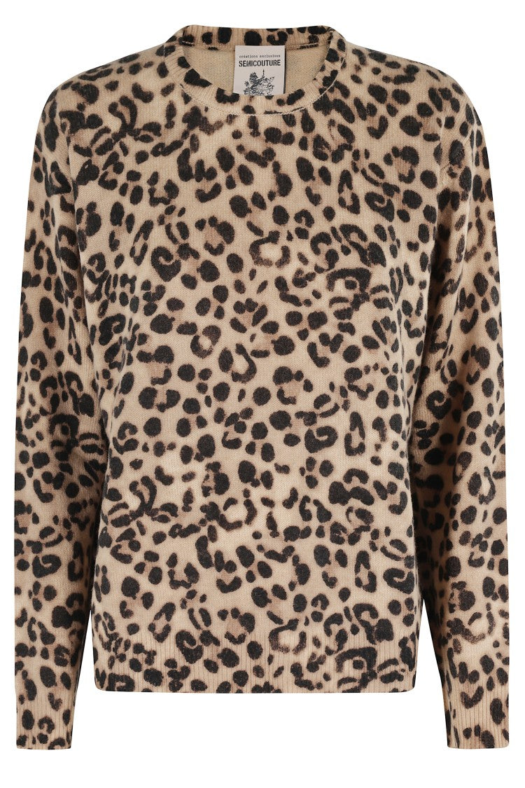 Semi Couture Multicolor Animal Pattern Semi-Couture Sweater