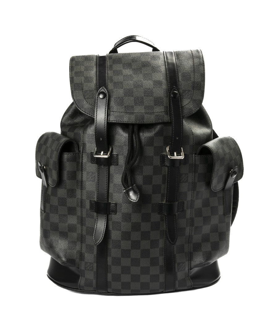 Louis Vuitton Graphite Christopher Gm Damier Canvas Backpack