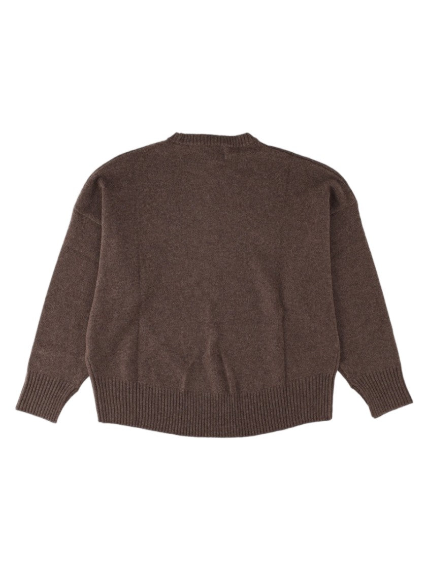 Loulou De Saison Brown Relaxed Ribbed Cashmere Knit Sweater