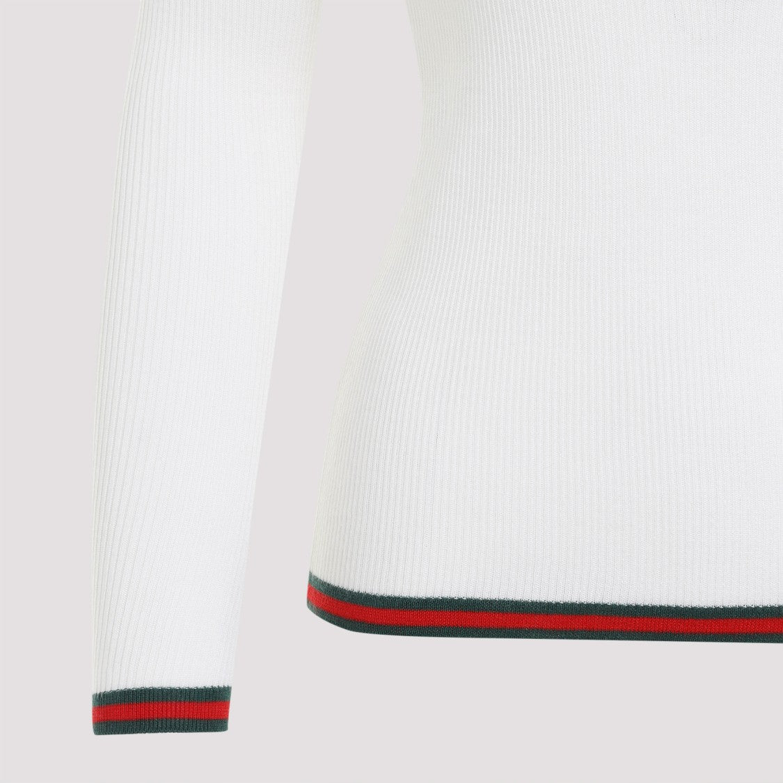 Gucci Web White Cashmere Polo