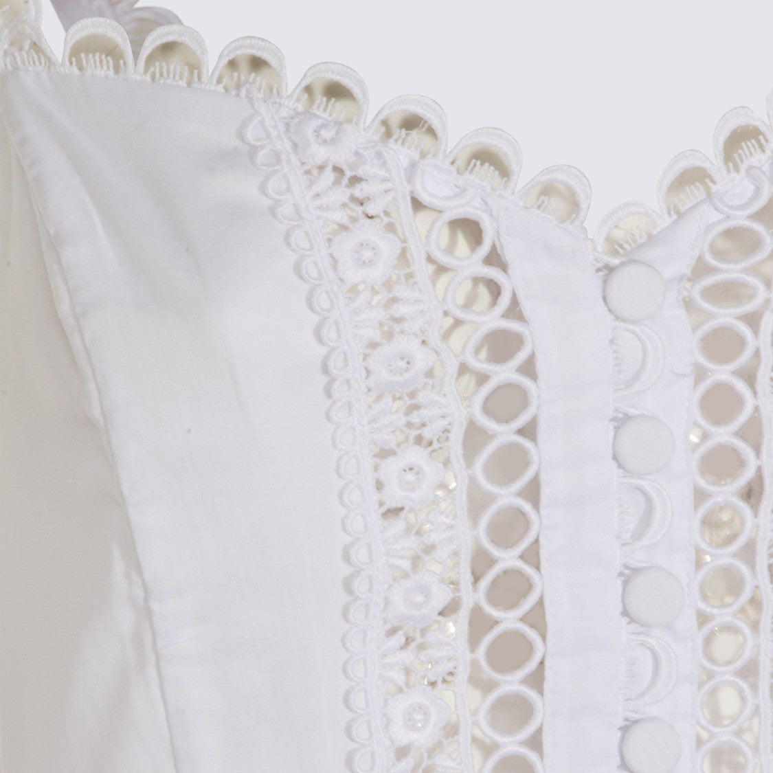 Charo Ruiz Ibiza Sleeveless Mini Dress With Scalloped Straps And Lace Detailing