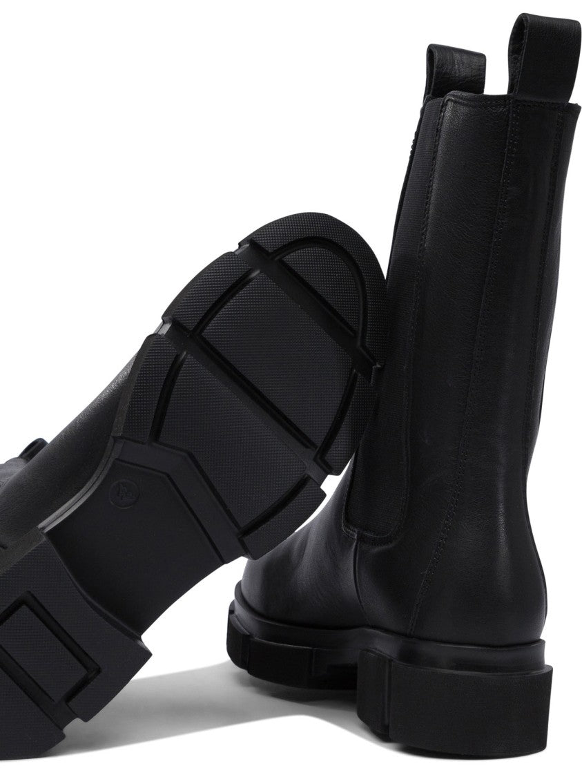 Copenhagen Black Ankle Boots With Elastic Side Panels