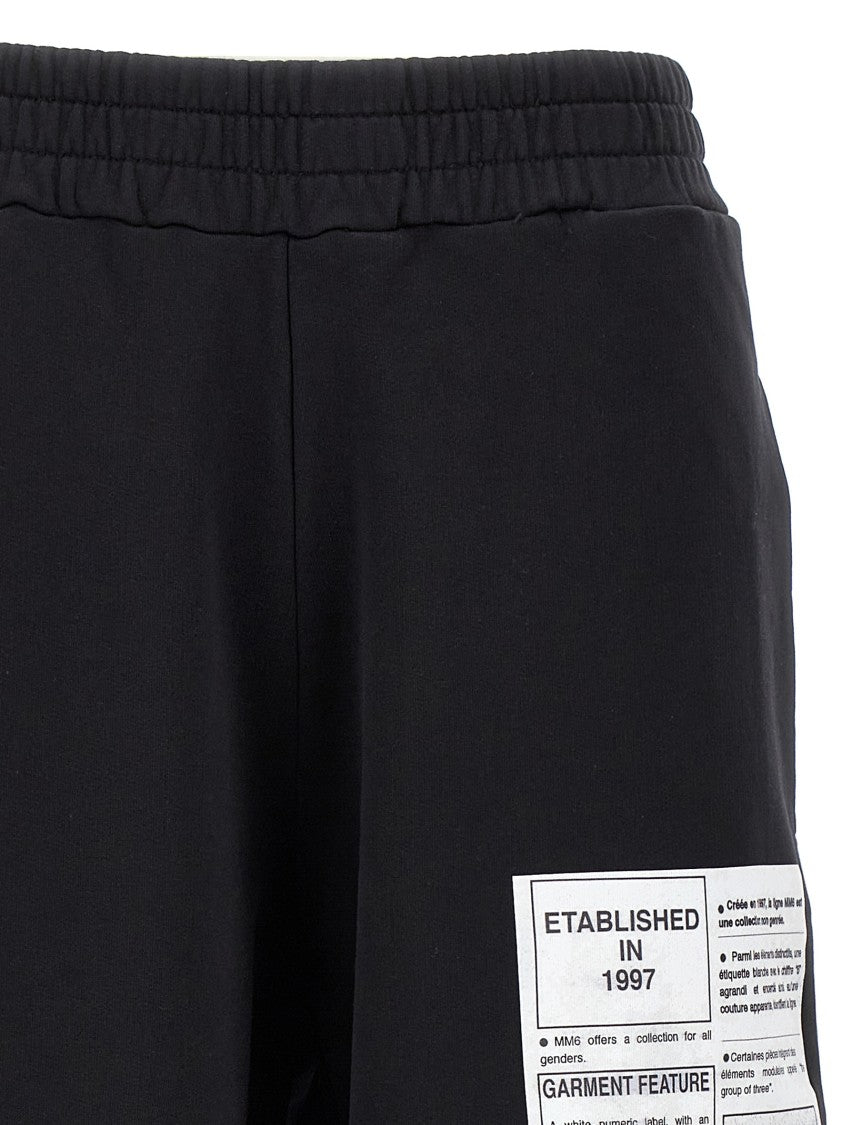 Mm6 By Maison Margiela High-Waisted Brushed Cotton Joggers