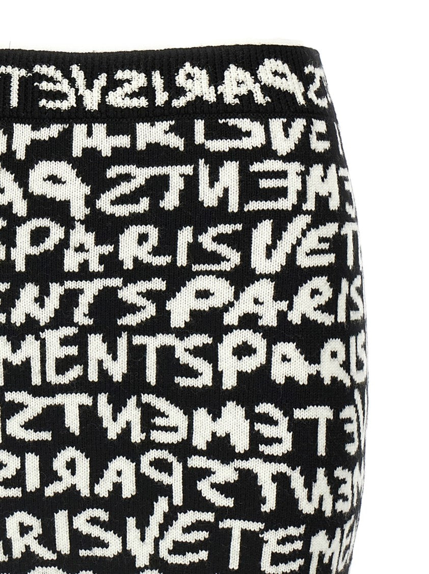 Vetements ' Paris Monogram Mini' Skirt