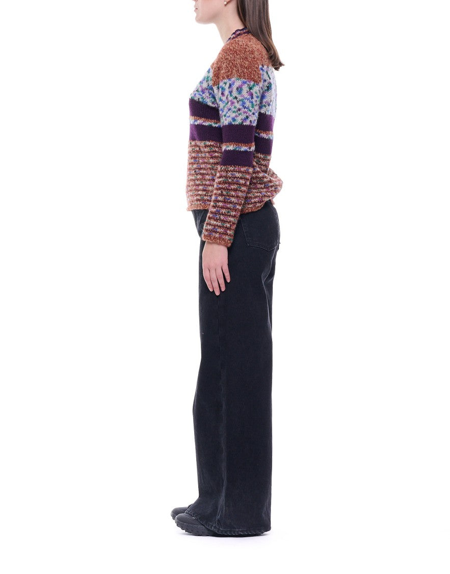 Fabrizio Del Carlo Multicolor Striped Wool Sweater