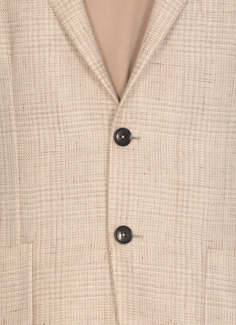 Zegna Beige Linen And Wool Jacket