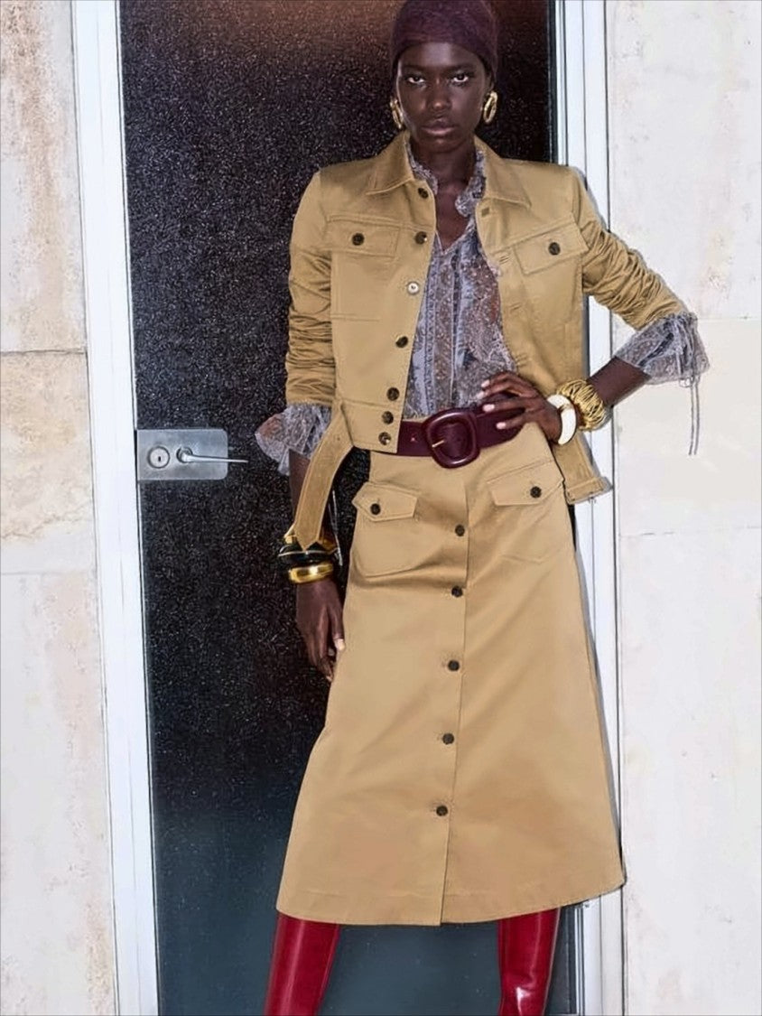 Saint Laurent Structured Cropped Jacket With Classic Collar