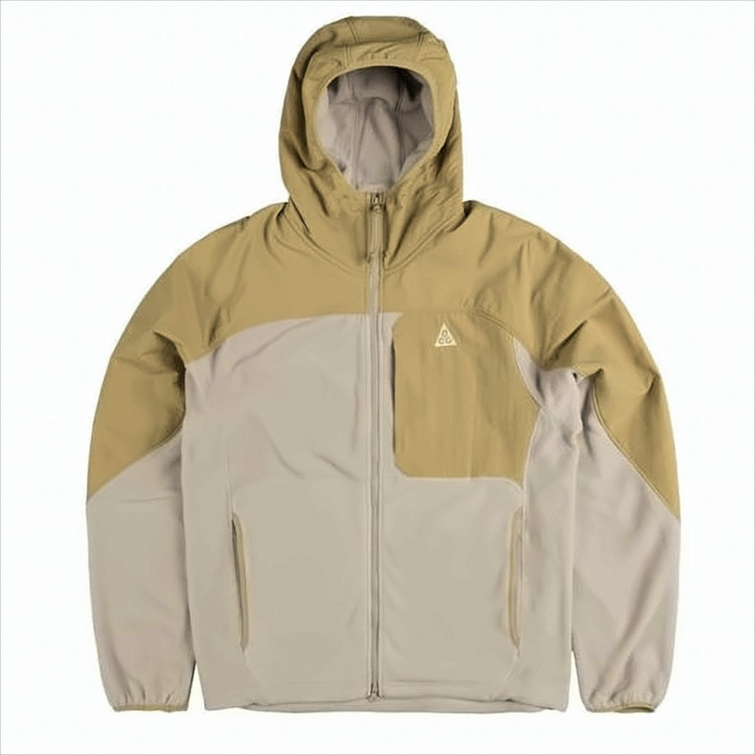 Nike Hooded Two-Tone Jacket With Textured Fabric And Chest Pocket