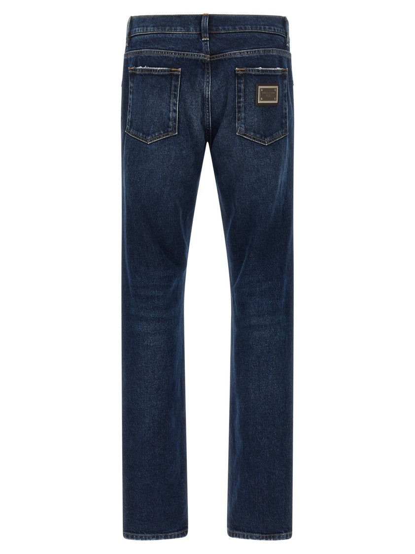 Dolce & Gabbana Stonewashed Denim Jeans
