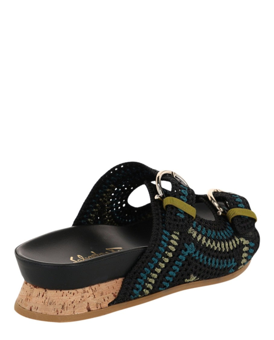 Ferragamo Shaula Crochet Sandals