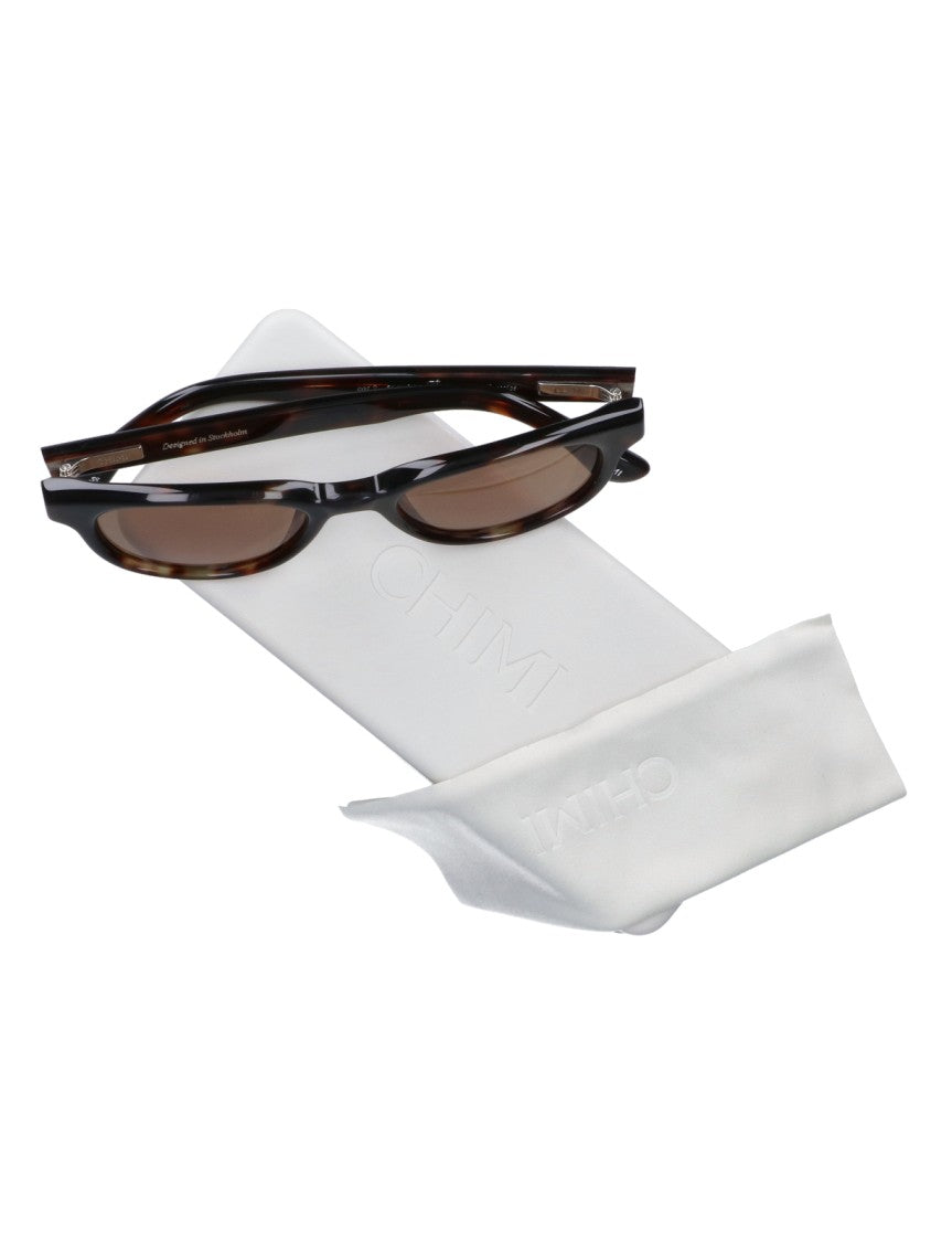 Chimi Brown Lyra Tortoiseshell Acetate Minimalist Sunglasses