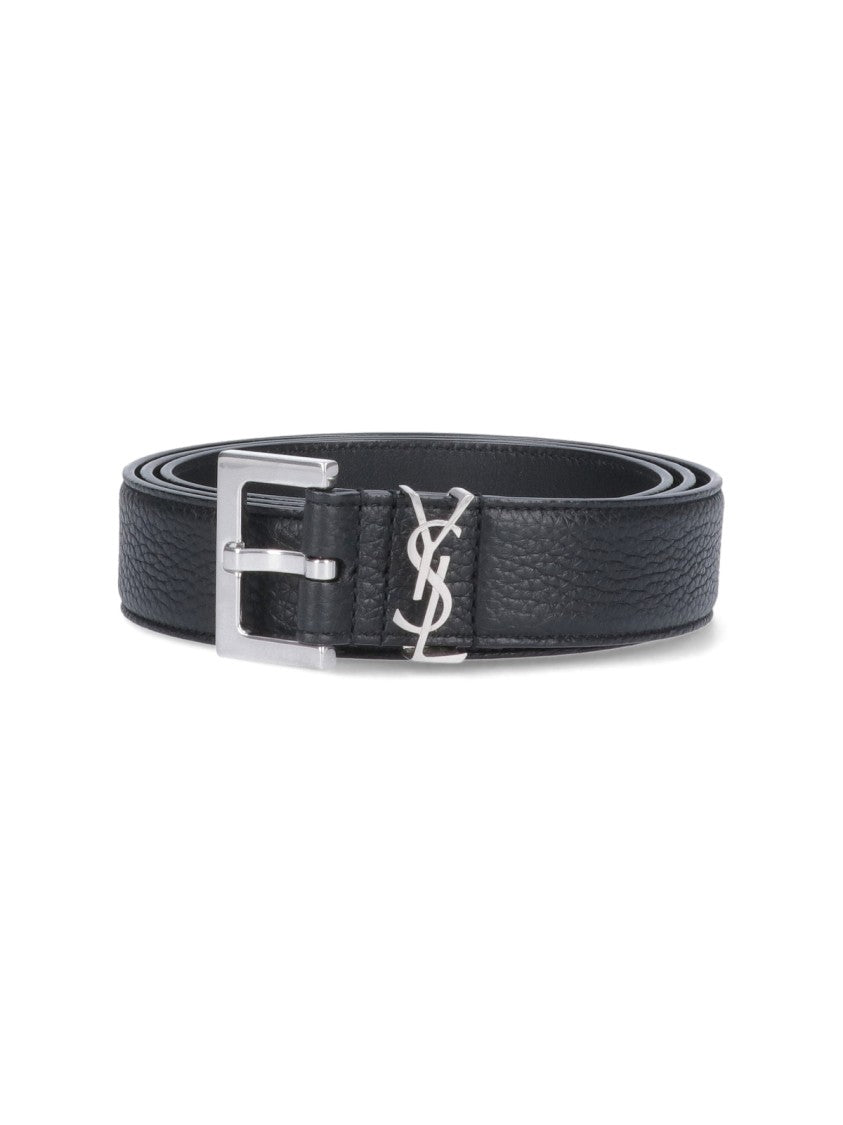 Saint Laurent "Cassandre" Belt – Black
