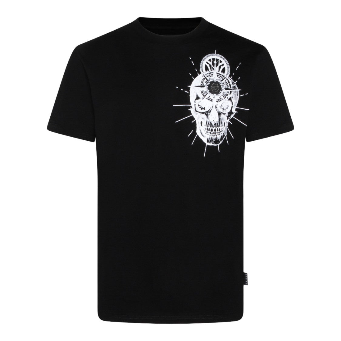 Philipp Plein Essential Black T-Shirt With Crew Neckline