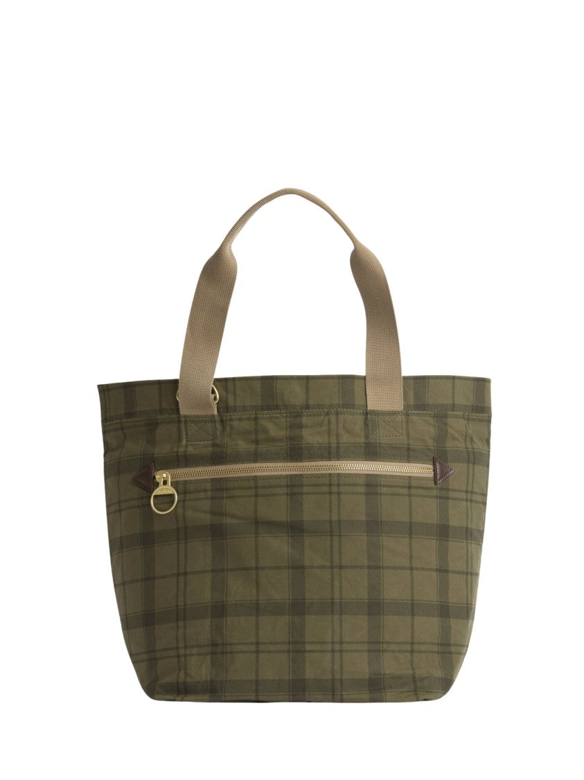 Barbour Checkered Transport Carry-All Tote Bag