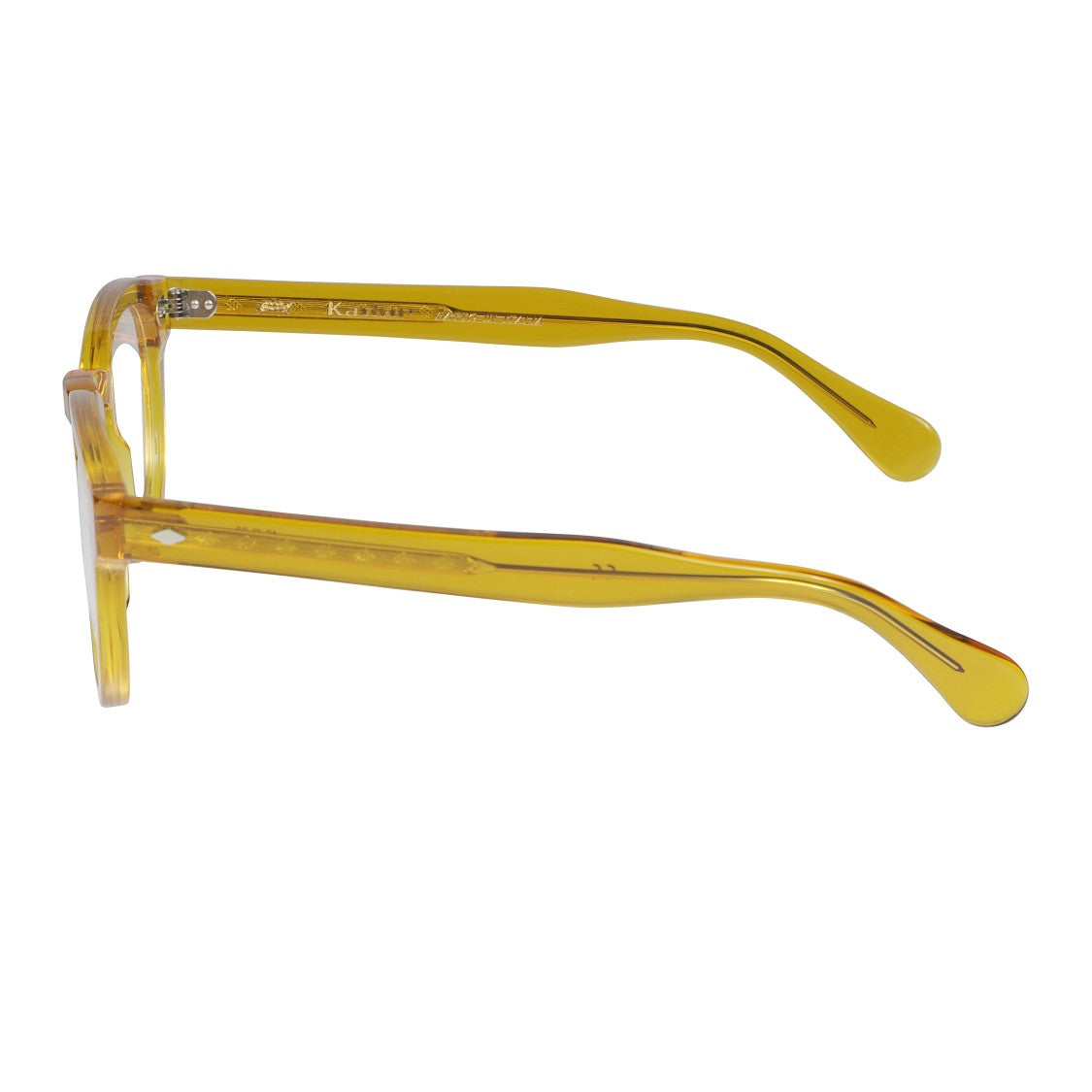 Kador Jolly Cal 49 Translucent Yellow Rounded Square Eyeglasses