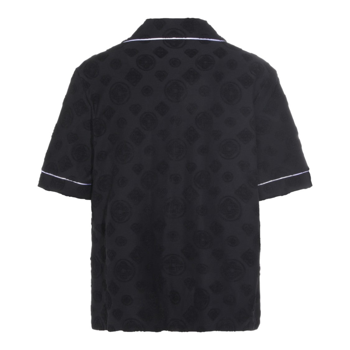 Casablanca Short-Sleeve Classic Shirt With Tonal Patterns