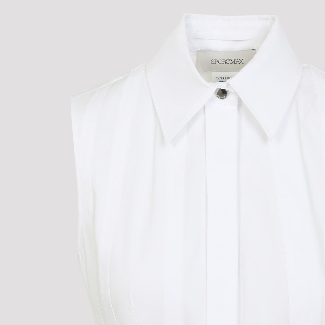 Sportmax Fitted Cotton Top With Peplum Hem