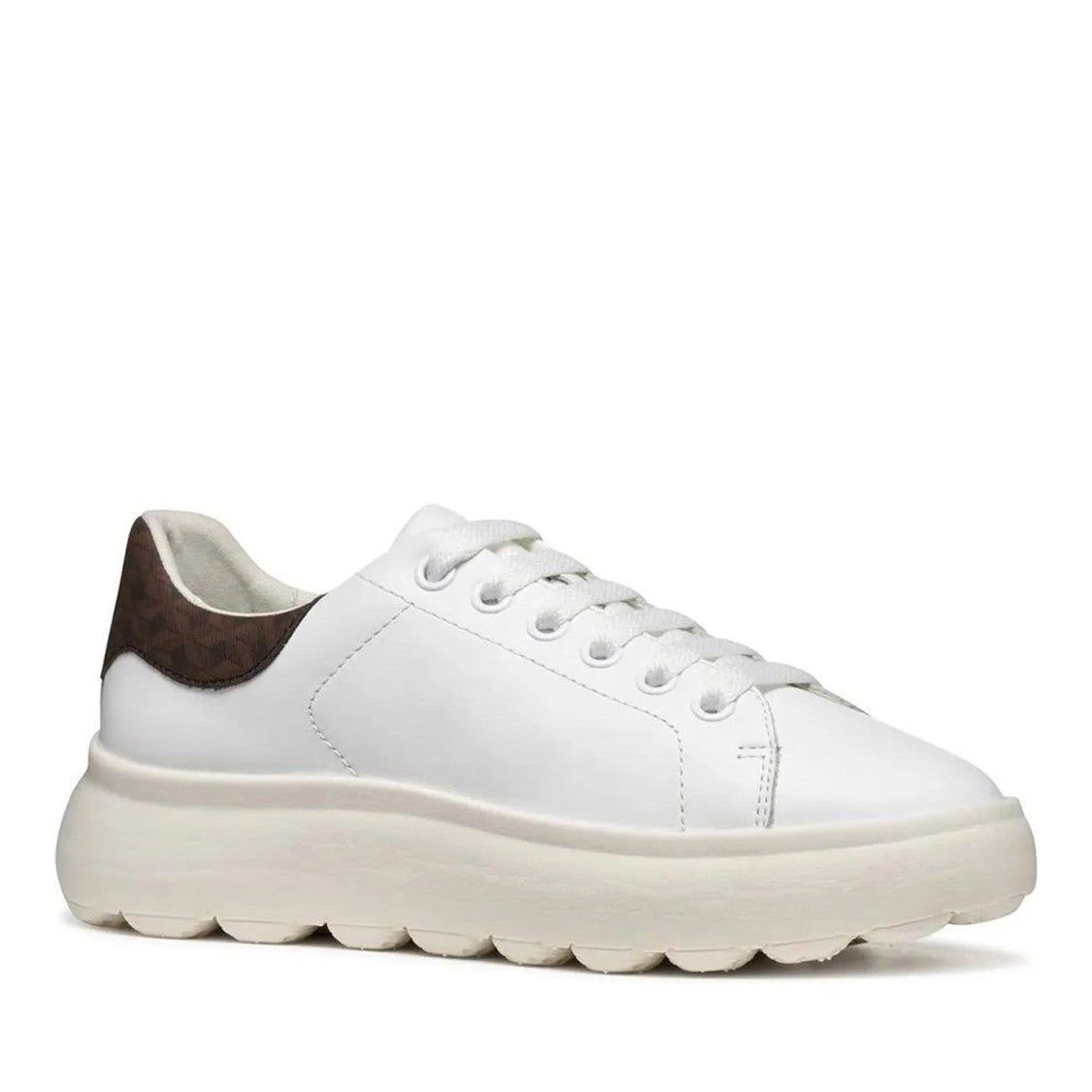 Geox Black Spherica Ecub Textured Detail Leather Sneakers