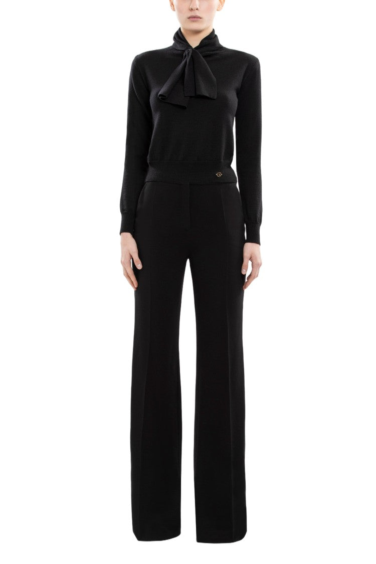 Saiid Kobeisy Wool Bow Blouse