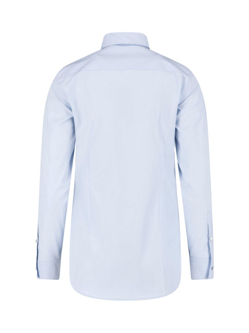 Jil Sander Light Blue Cotton Poplin Pointed Shirt