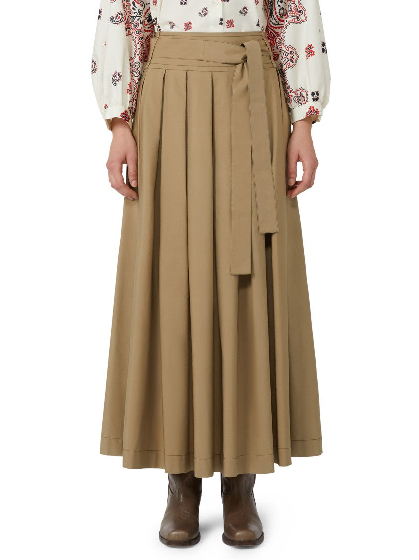 Max Mara Pleated Maxi Skirt With High Waist