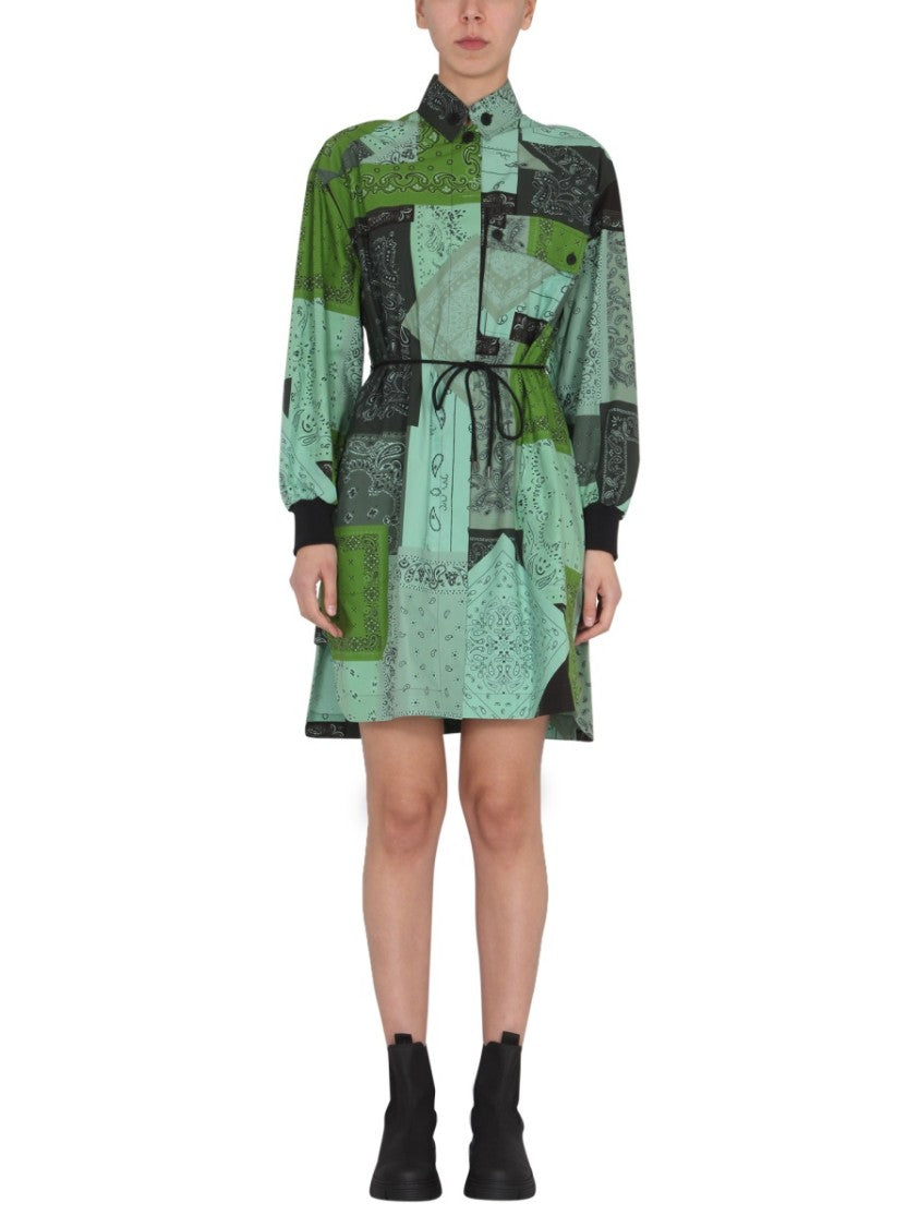 Kenzo Mini Dress With Patchwork Paisley Design