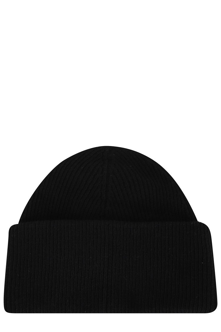 Mm6 By Maison Margiela Ribbed Cuff Beanie With Logo Detail