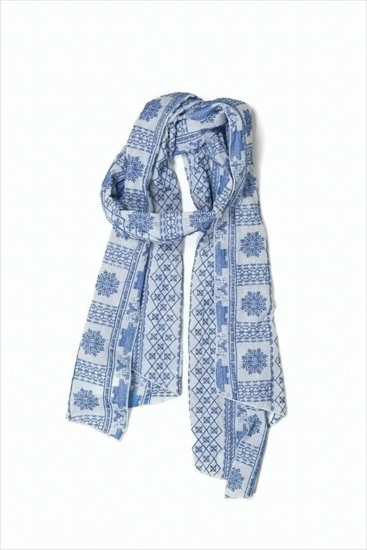 Engineered Garments Intricate Embroidered Lightweight Scarf