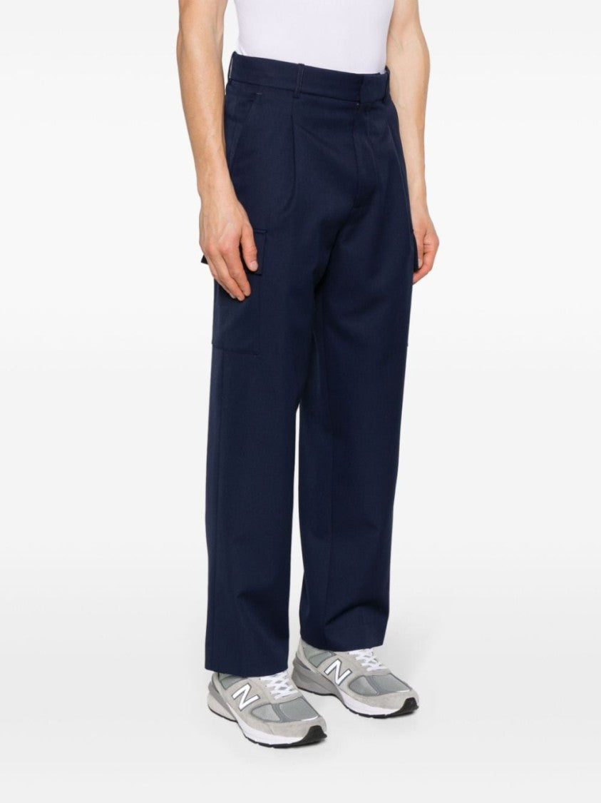 Drôle De Monsieur Navy Blue Twill Pants