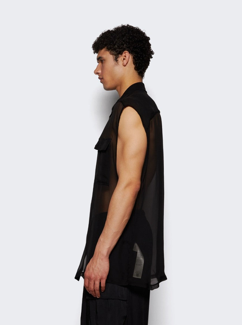 Rick Owens Jumbo Sleeveless Shirt Black
