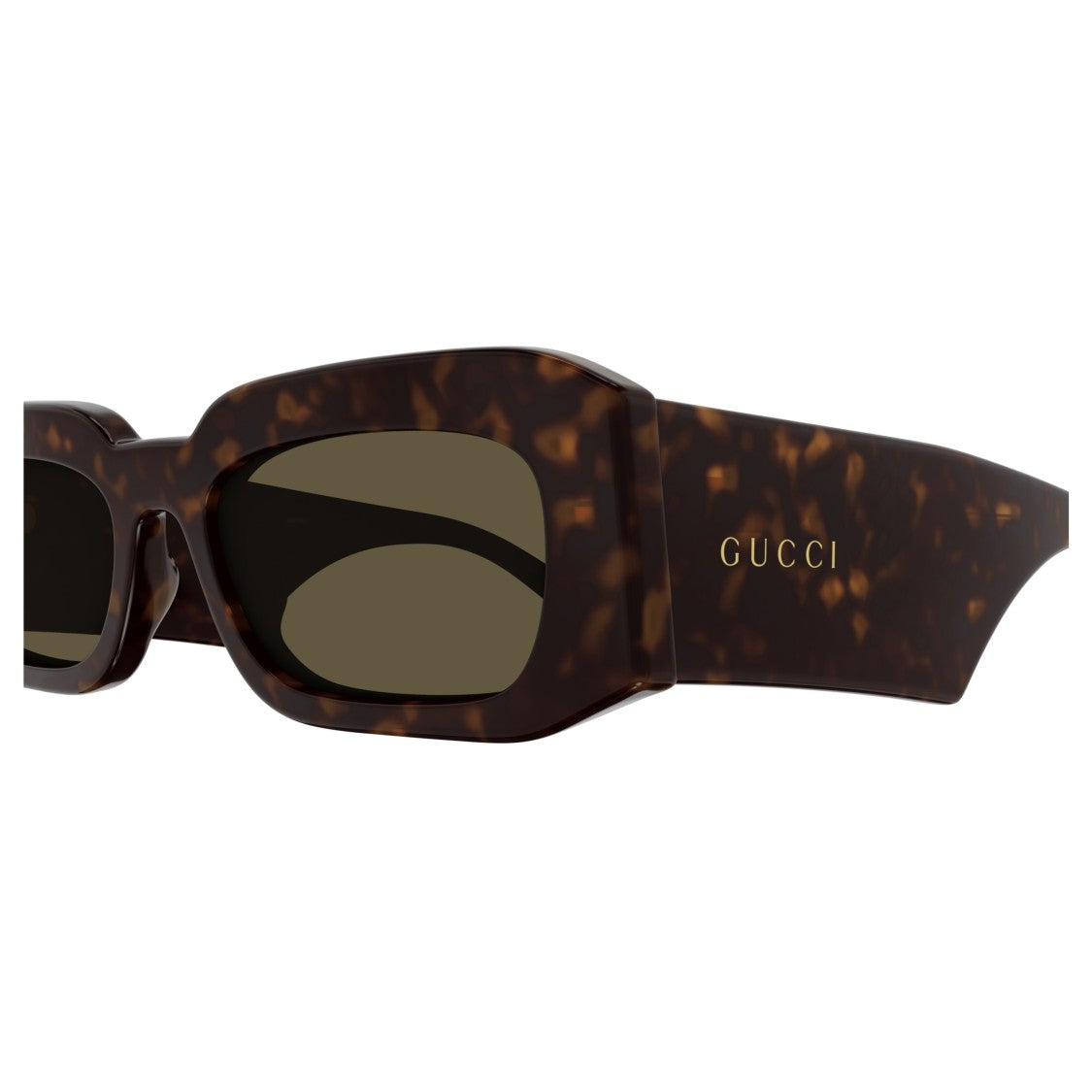 Gucci Gg1426s Rectangular Tortoiseshell Sunglasses