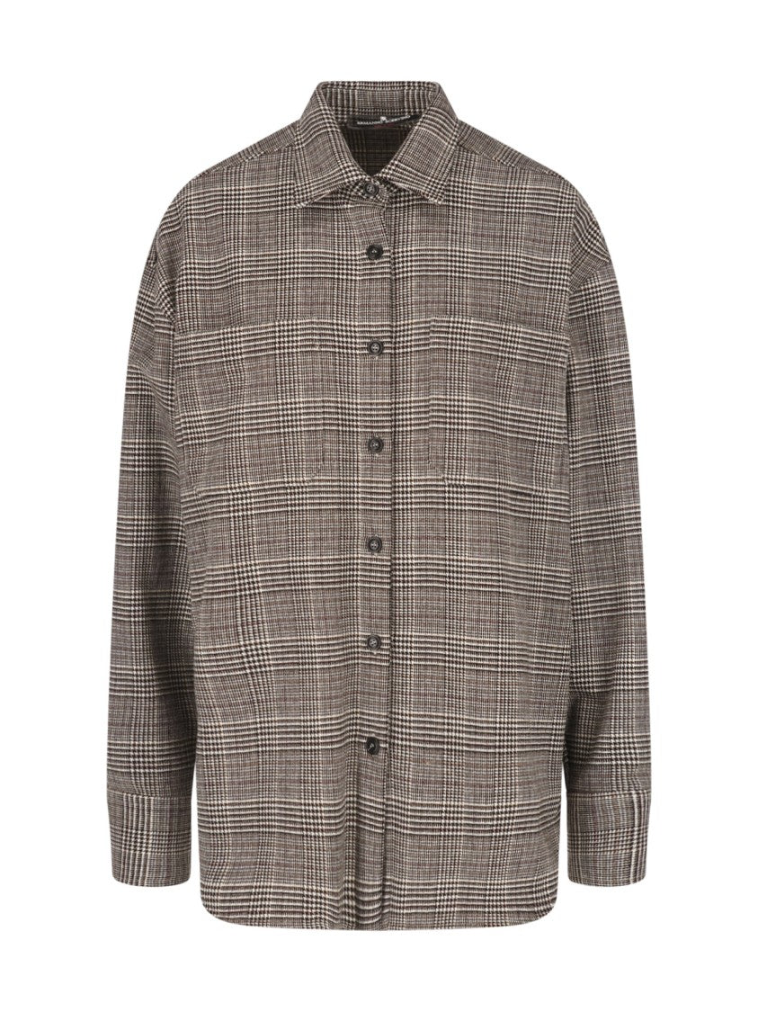 Ermanno Scervino Prince Of Wales Check Virgin Wool Formal Shirt