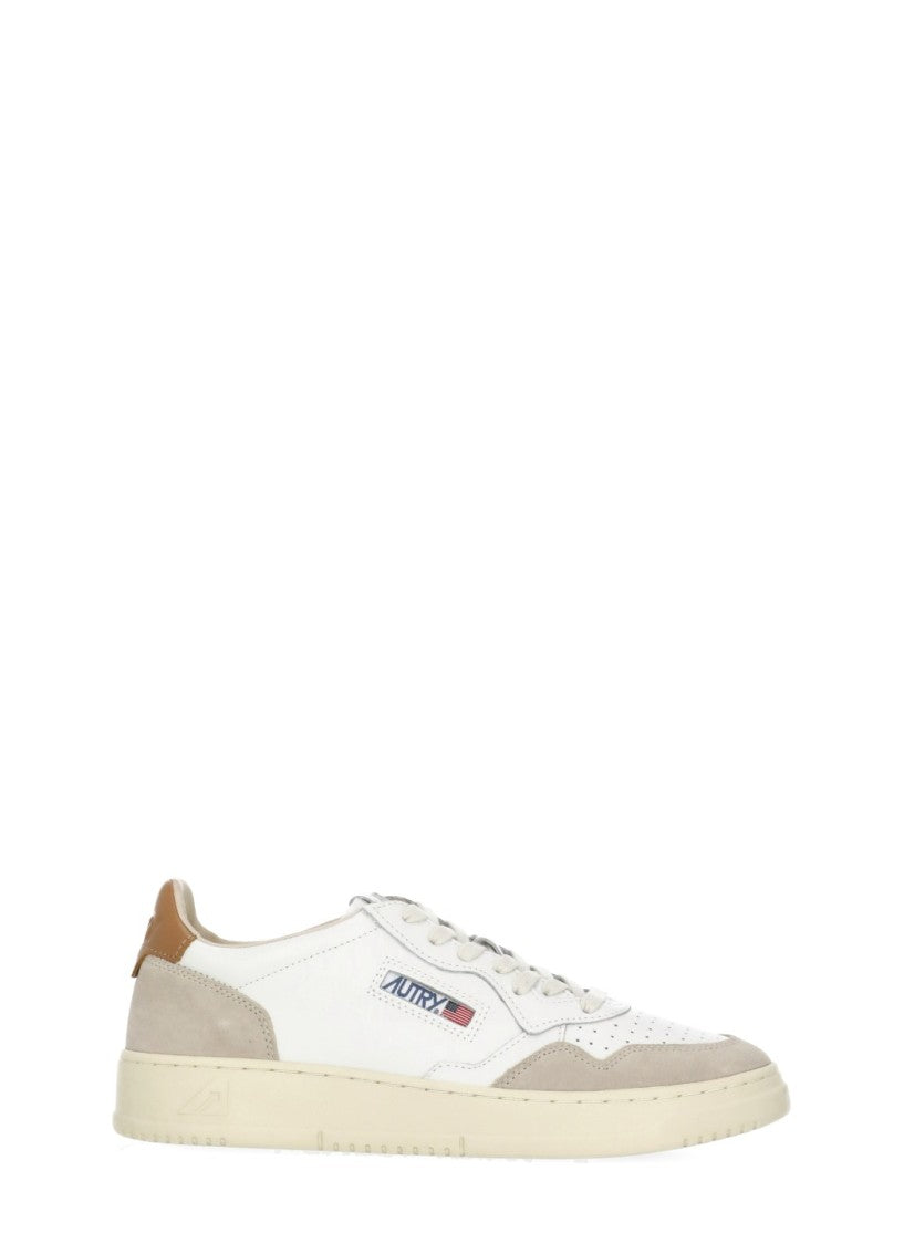 Autry White Leather Suede Insert Sneakers