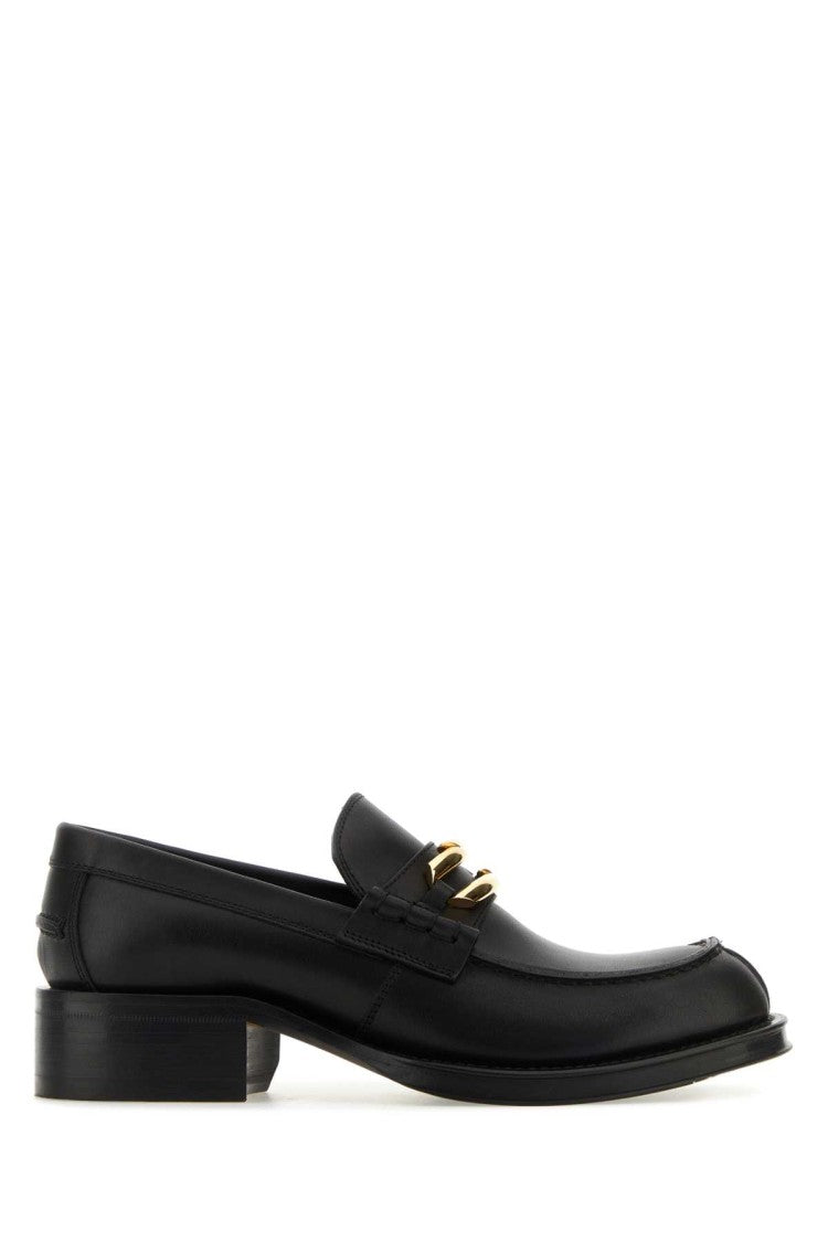 Lanvin Black Leather Medley Loafers