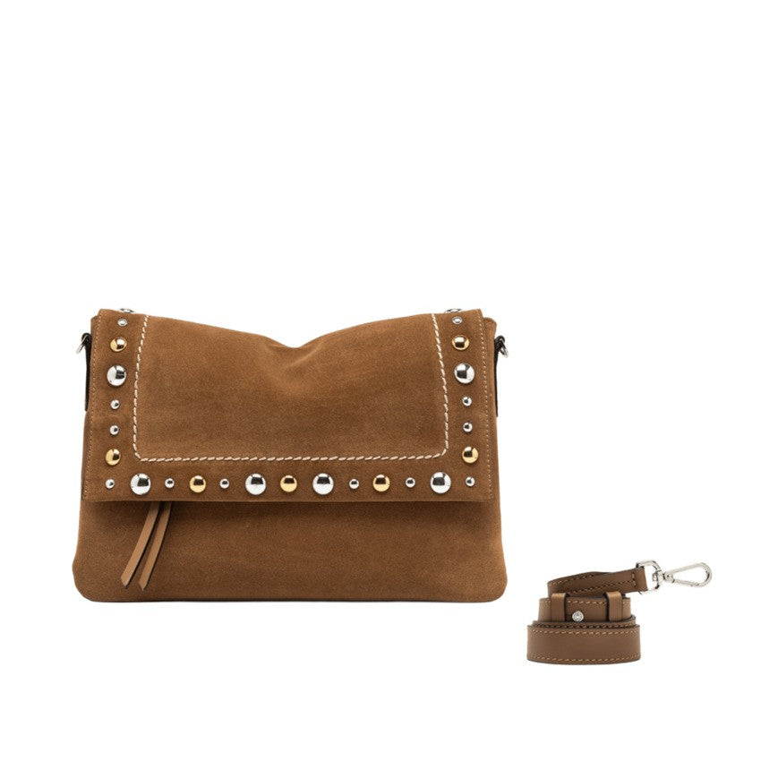 Gianni Chiarini Suede Handbag With Convertible Strap