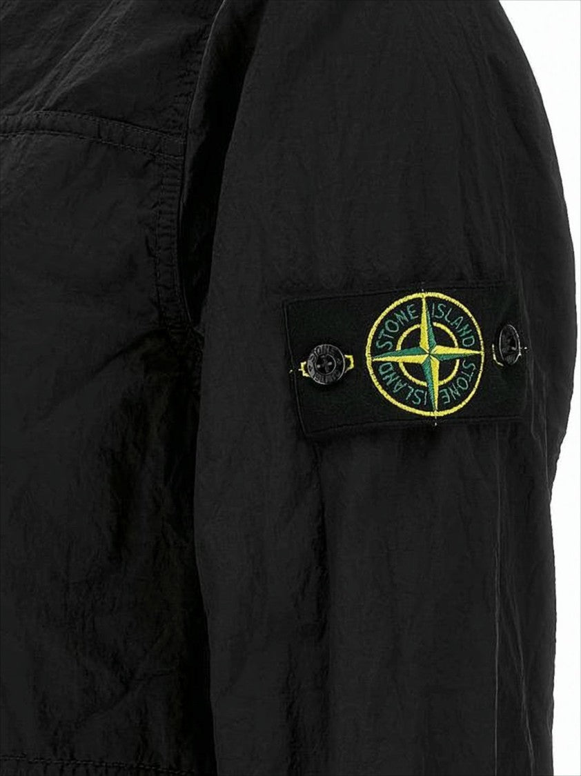 Stone Island Recycled Nylon Metal Overshirt With Minimalist Design