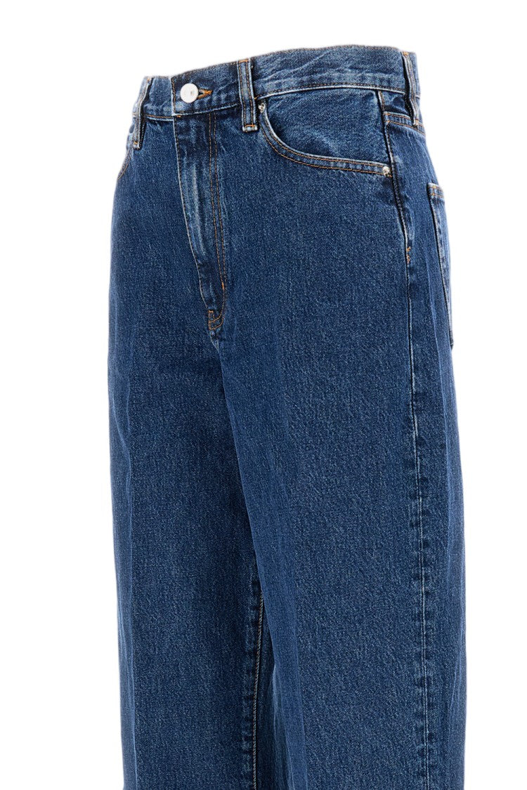 Frame High-Waisted Five-Pocket Denim Jeans With Front Zip Closure