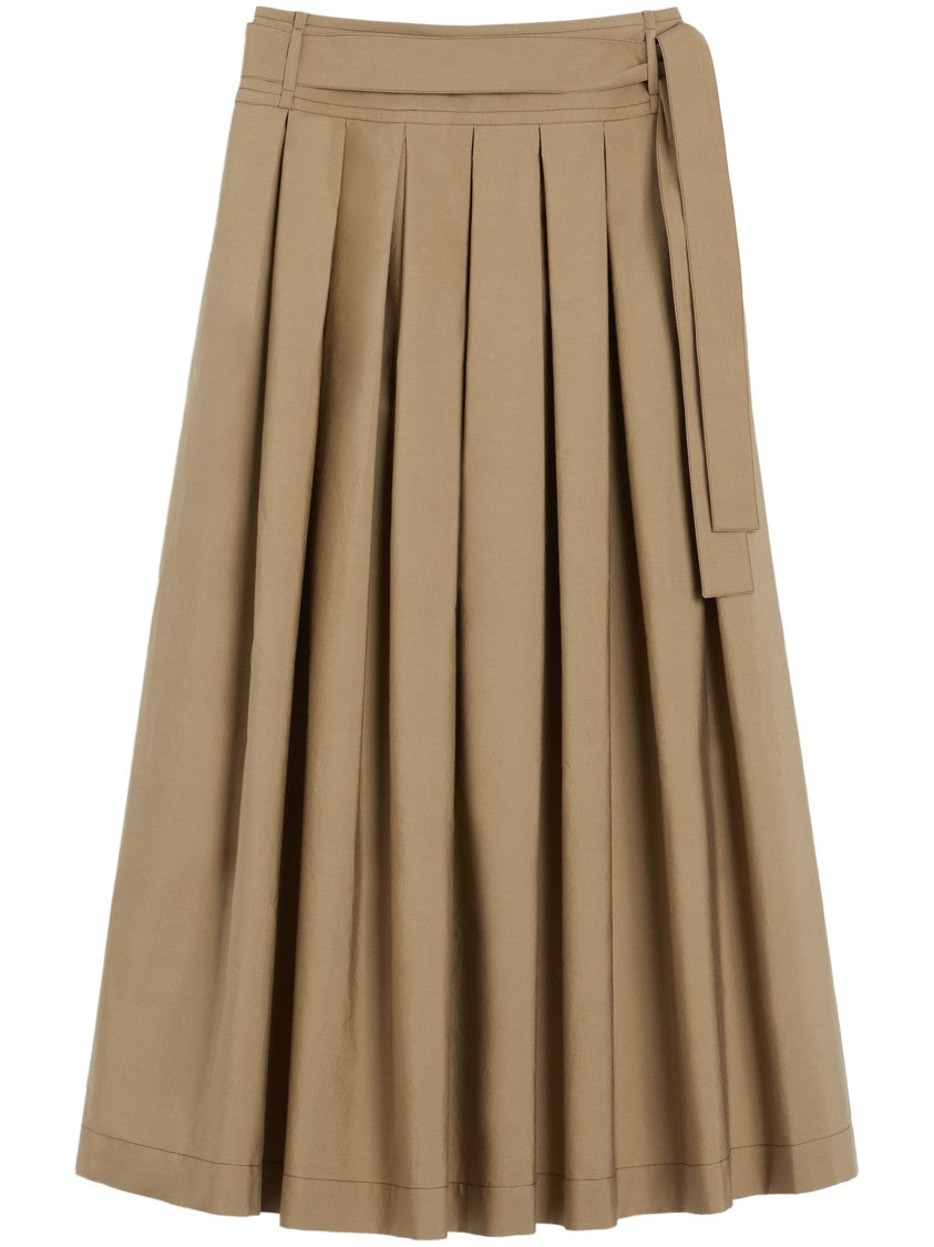 Max Mara Pleated Maxi Skirt With High Waist