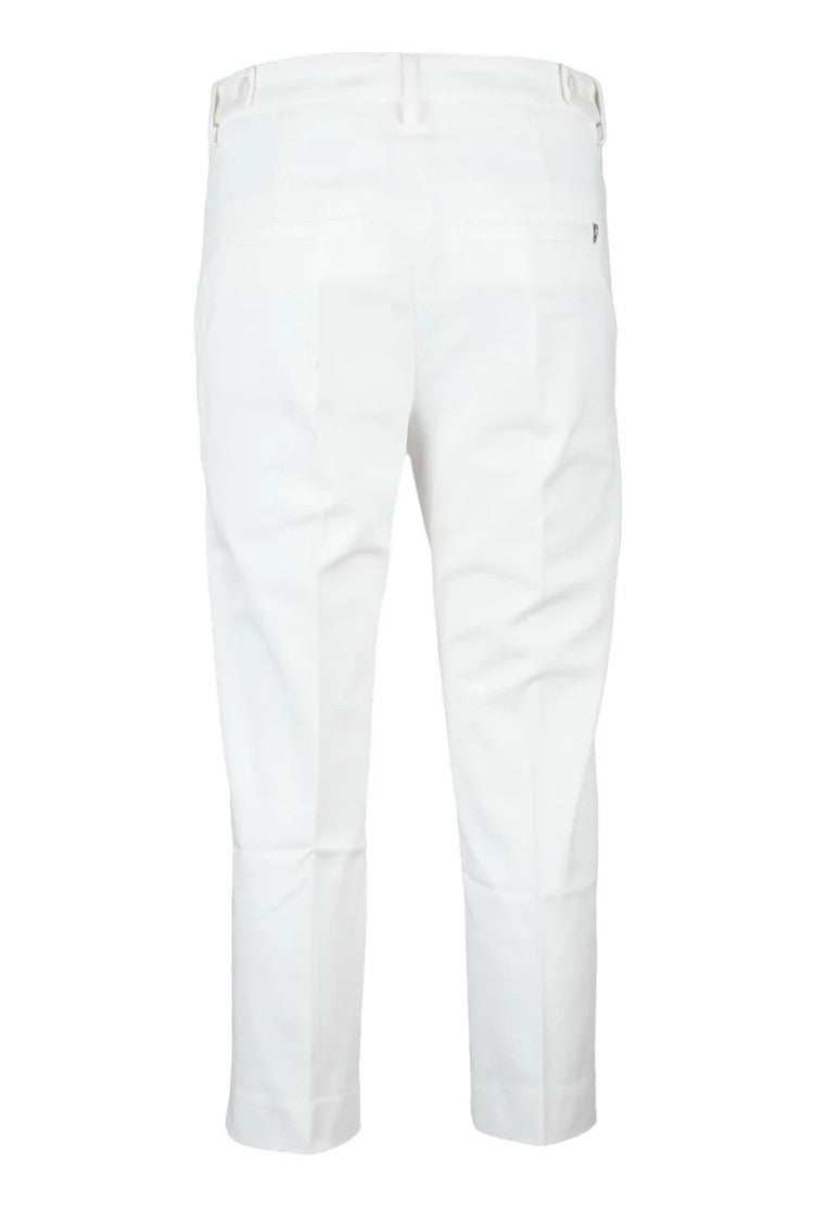 Dondup Ariel White Tapered Leg Trousers
