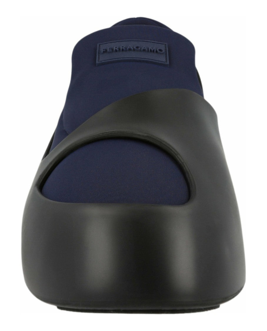 Ferragamo Lunar Paneled Slip-On Sneakers