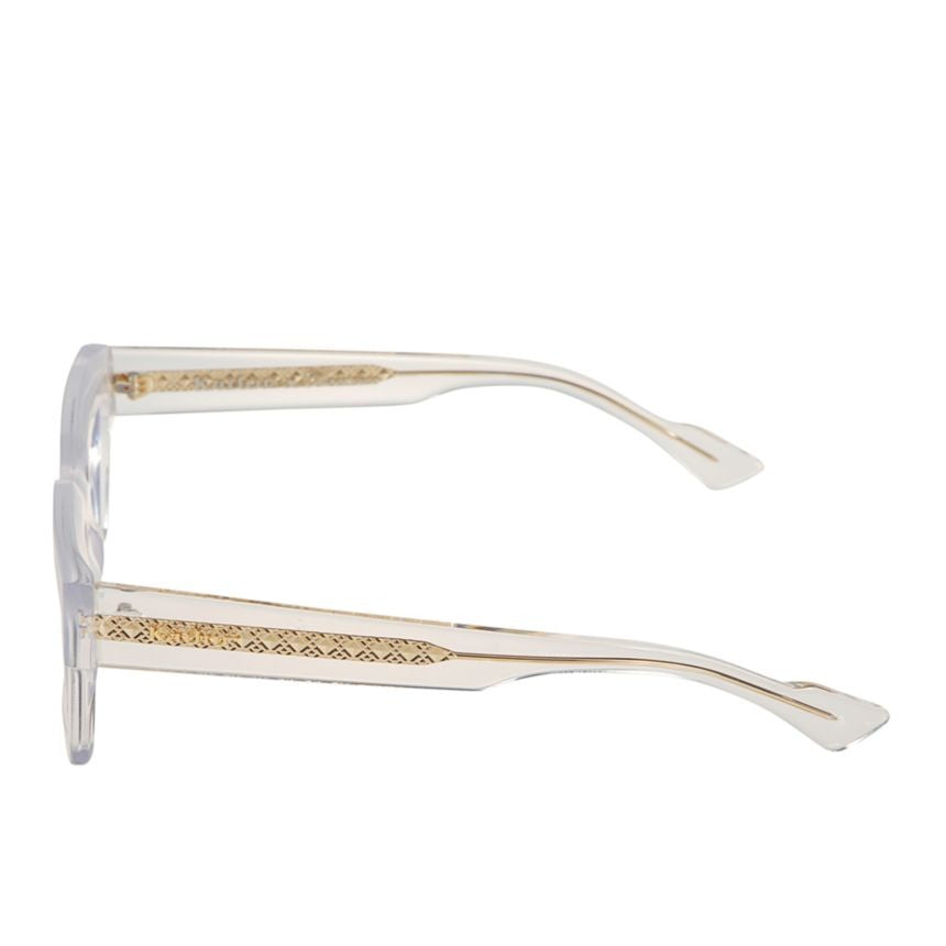 Kador Smart Translucent Rectangular Sunglasses With Gold Detailing
