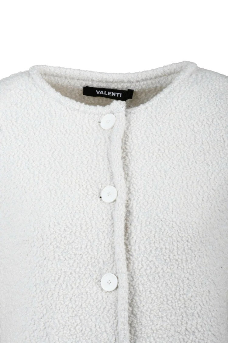 Antonino Valenti Crew Neck Wool Jacket - White