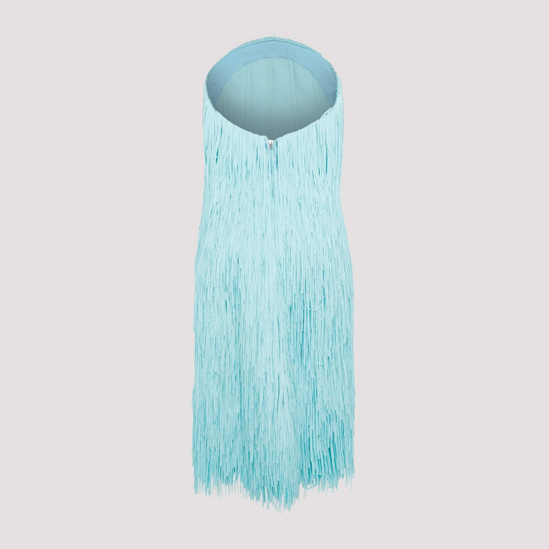 Bottega Veneta Celadon Fringed Midi Dress