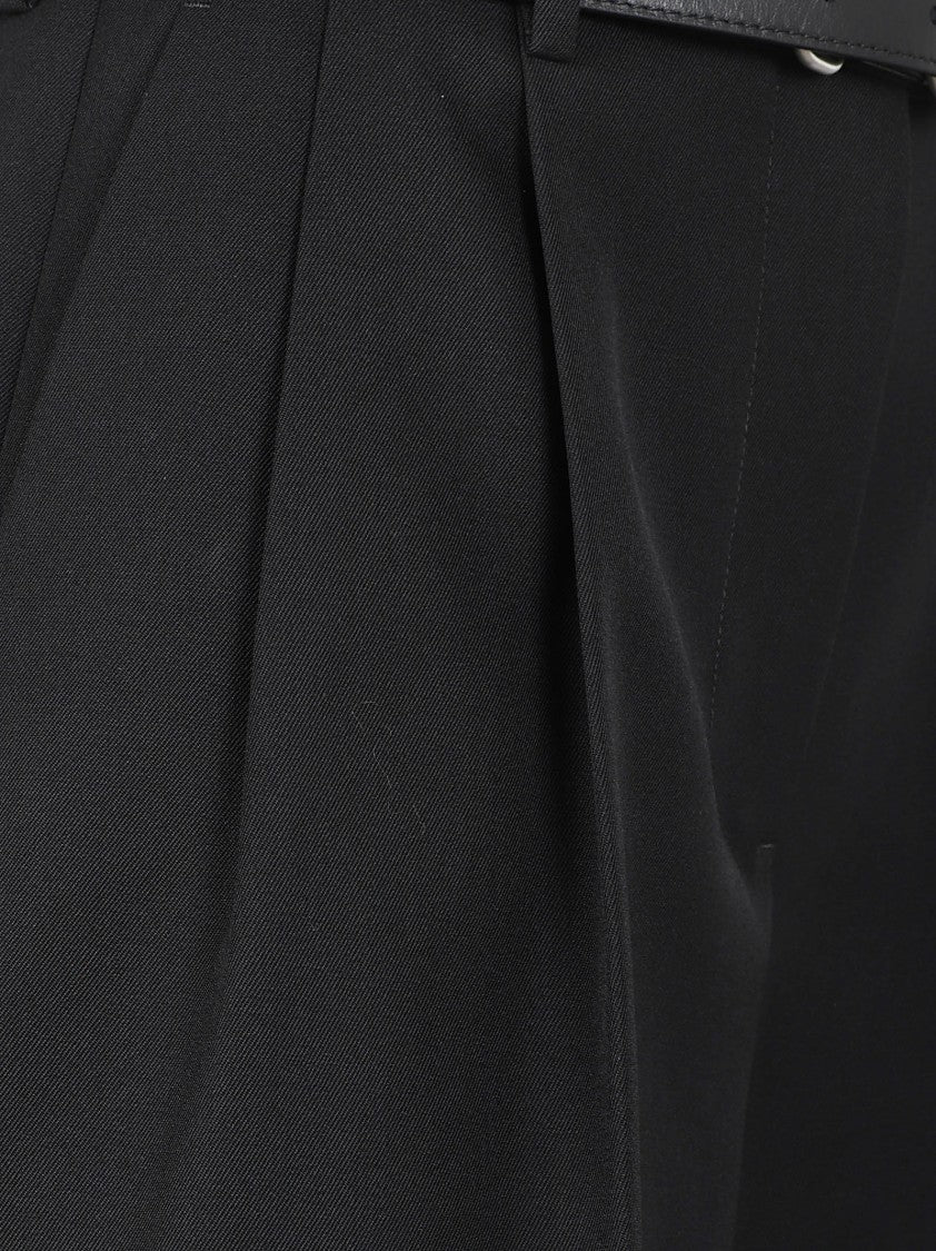 Jil Sander Pleat-Detail Straight Leg Trousers With Mid-Rise Waist