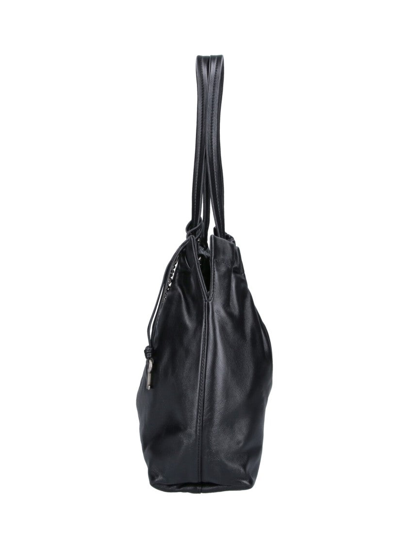 Marc Jacobs Black The Christina Gathered Lambskin Tote
