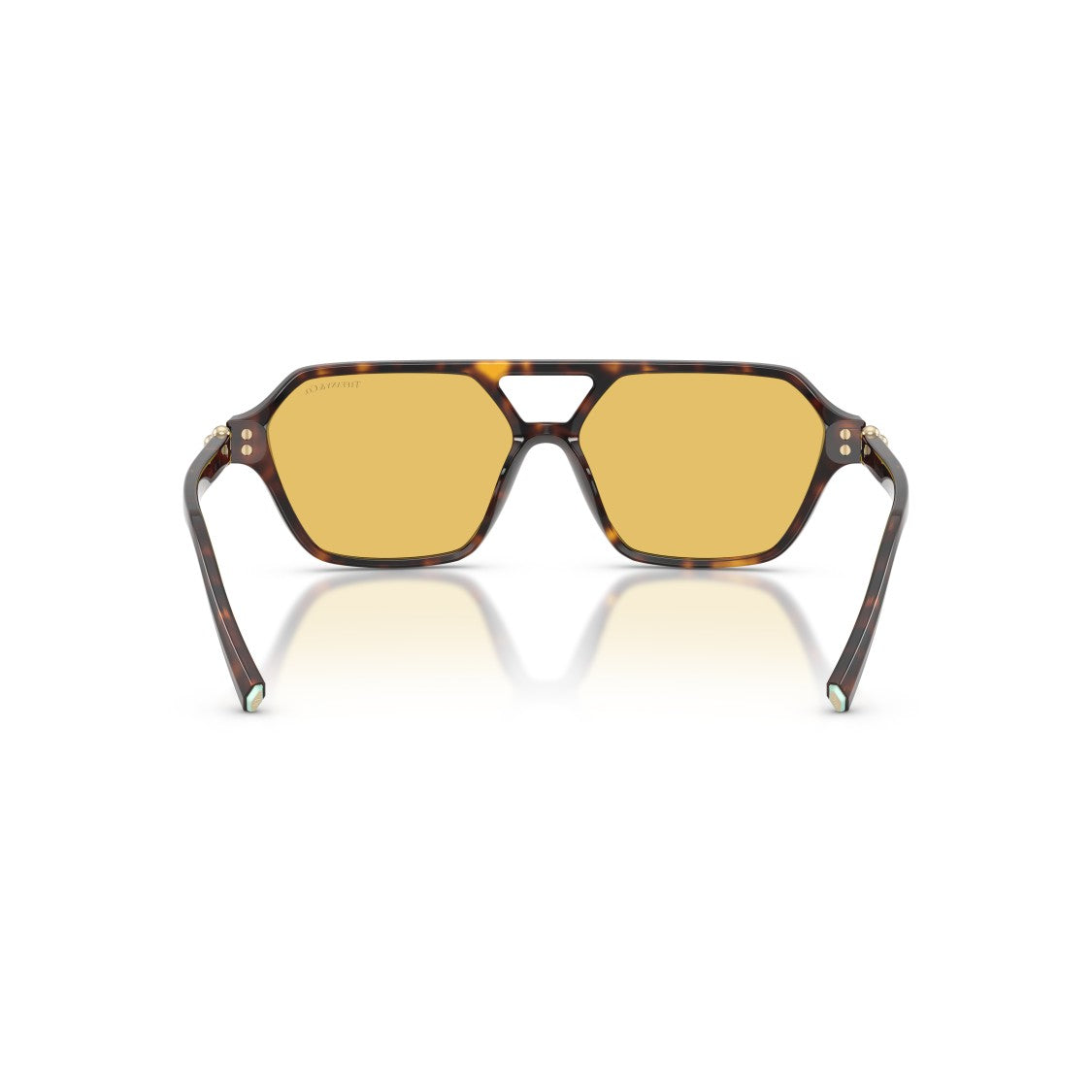 Tiffany & Co. Geometric Tortoiseshell Sunglasses With Amber Lenses