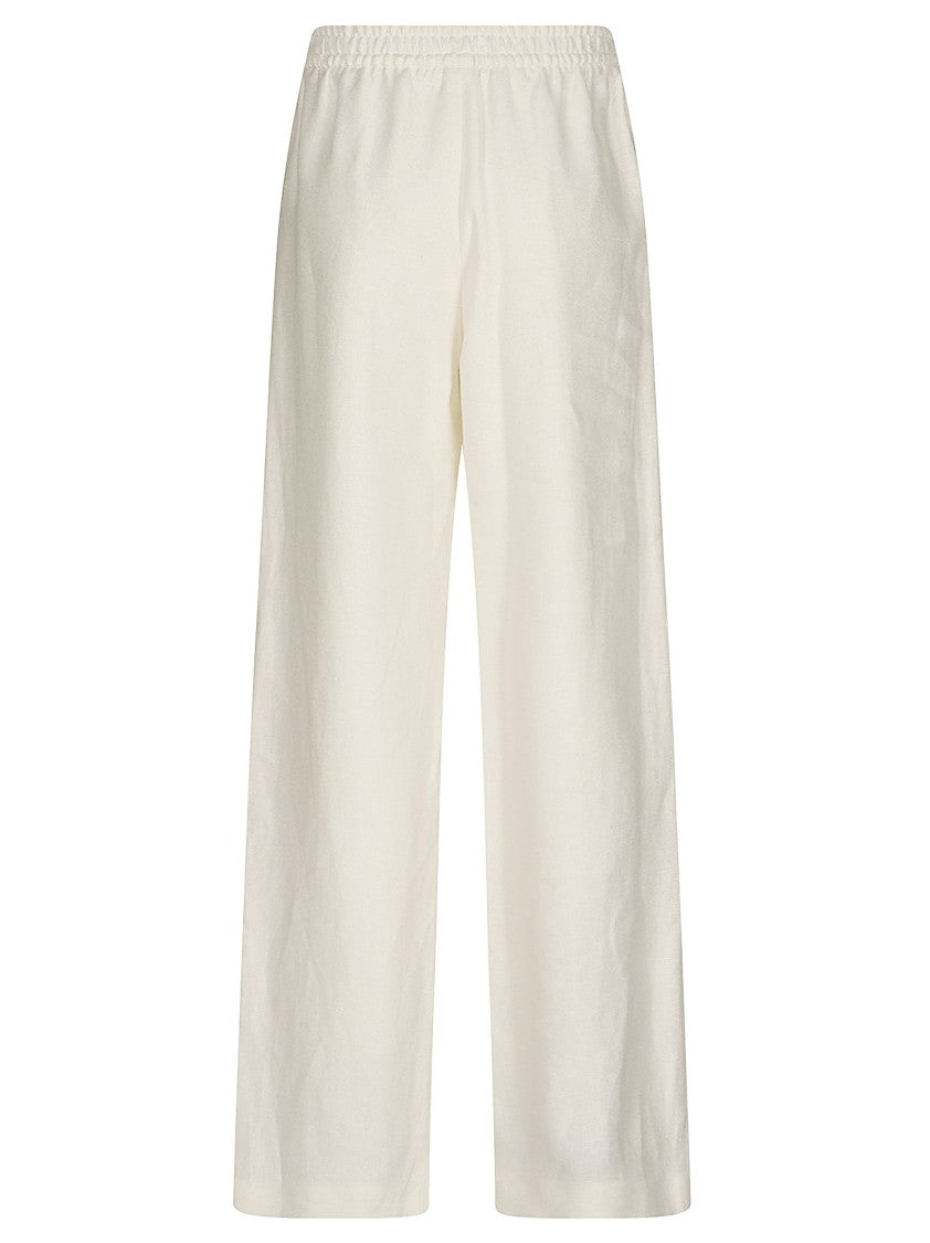 Eleventy Wide-Leg Palazzo Trousers With Lurex Accents
