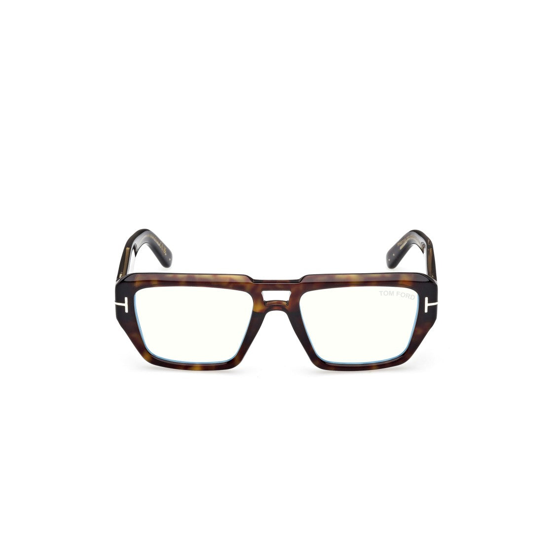 Tom Ford Ft6077-B Bold Rectangular Tortoiseshell Sunglasses