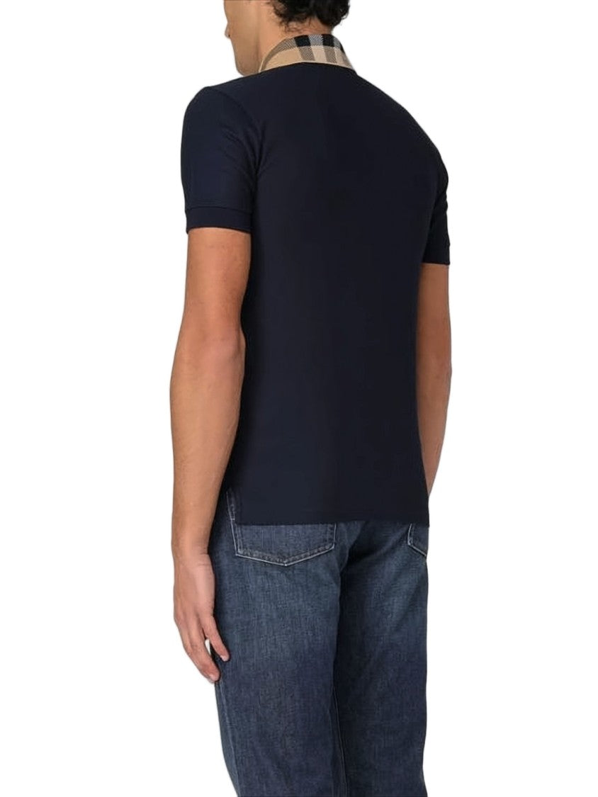 Burberry Short-Sleeved Navy Polo Shirt