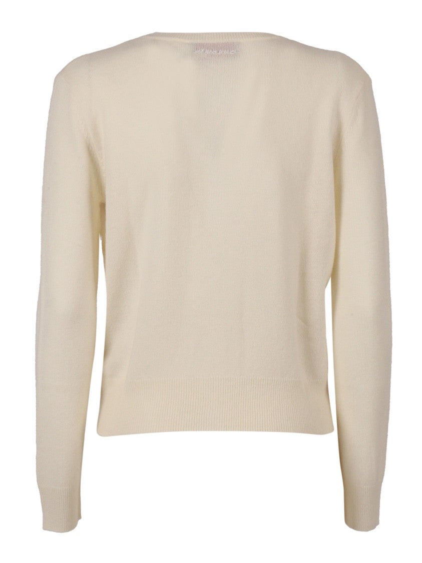 Ermanno Scervino Fine Knit Wool And Cashmere Cardigan